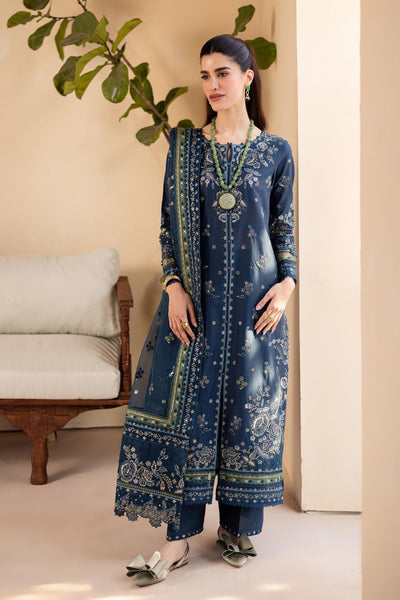 Batik | Cyra Luxury Solids | Twisto-Brand:Batik-Type:Ladies Clothes-Navy-Lawn-House of Maryam- Buy in UK, USA