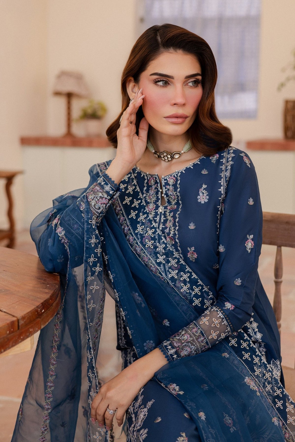Batik | Kai Formals | Alana-Brand:Batik-Type:Ladies Clothes-Navy-Lawn-House of Maryam- Buy in UK, USA