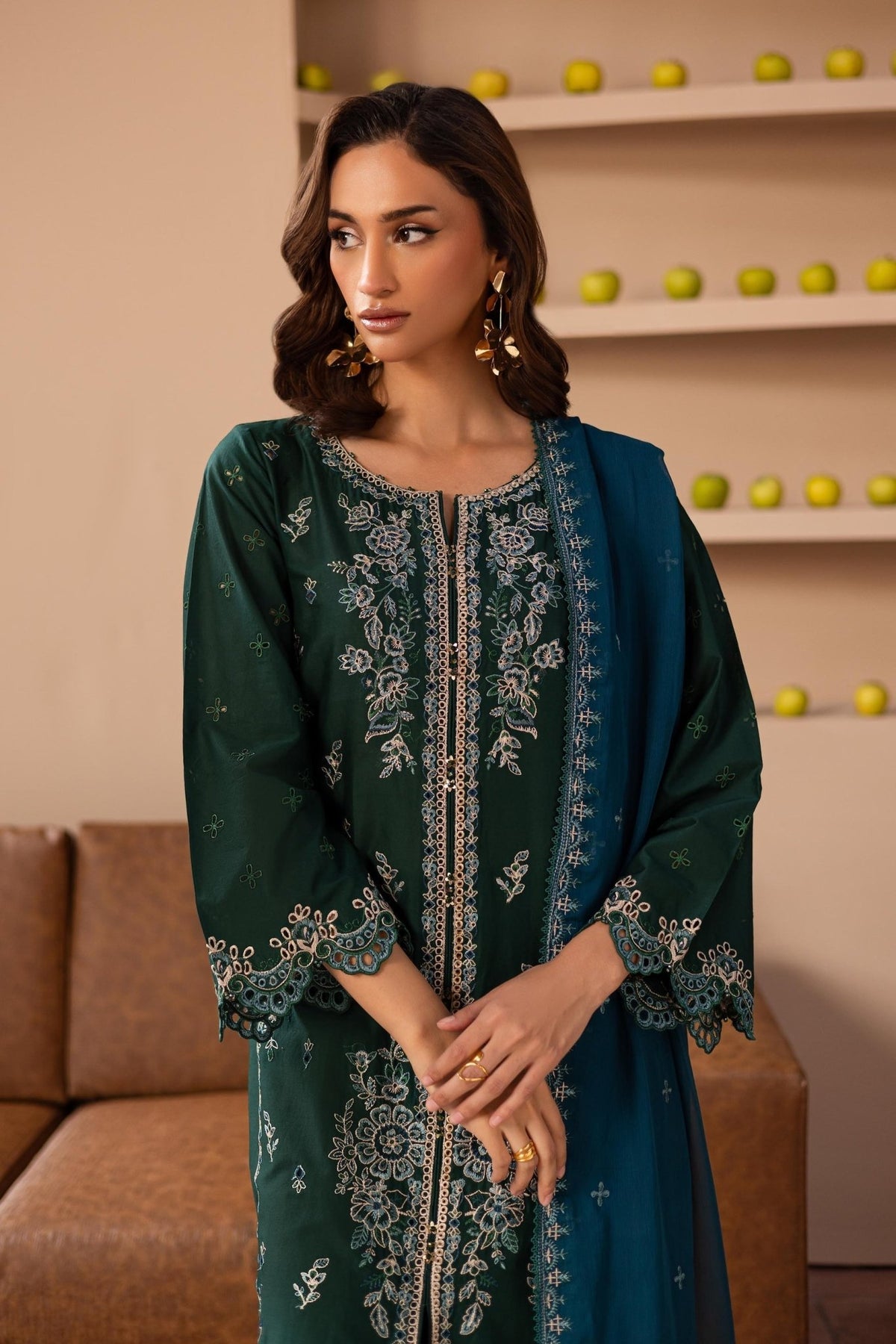 Batik | Kai Formals | Bell Pepper-Brand:Batik-Type:Ladies Clothes-Teal Green-Lawn-House of Maryam- Buy in UK, USA