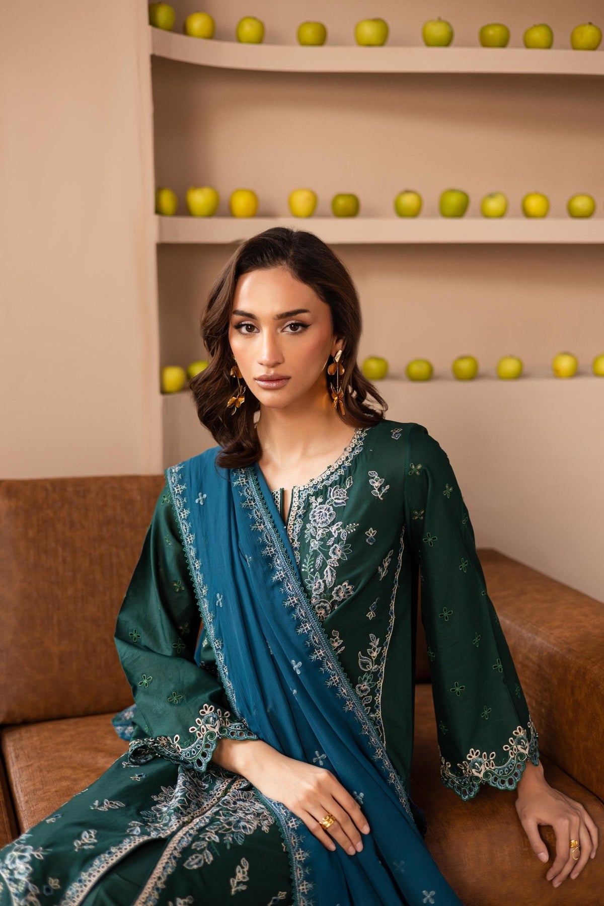 Batik | Kai Formals | Bell Pepper-Brand:Batik-Type:Ladies Clothes-Teal Green-Lawn-House of Maryam- Buy in UK, USA