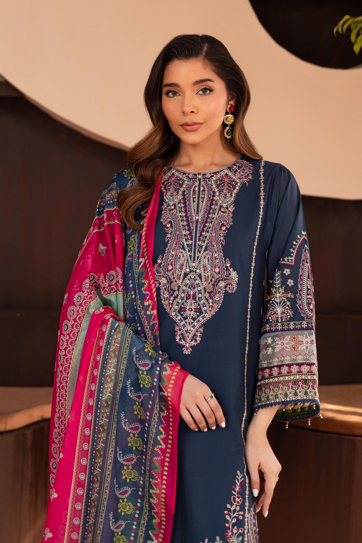 Batik | Kai Formals | Cyan-Brand:Batik-Type:Ladies Clothes-Navy Blue-Lawn-House of Maryam- Buy in UK, USA