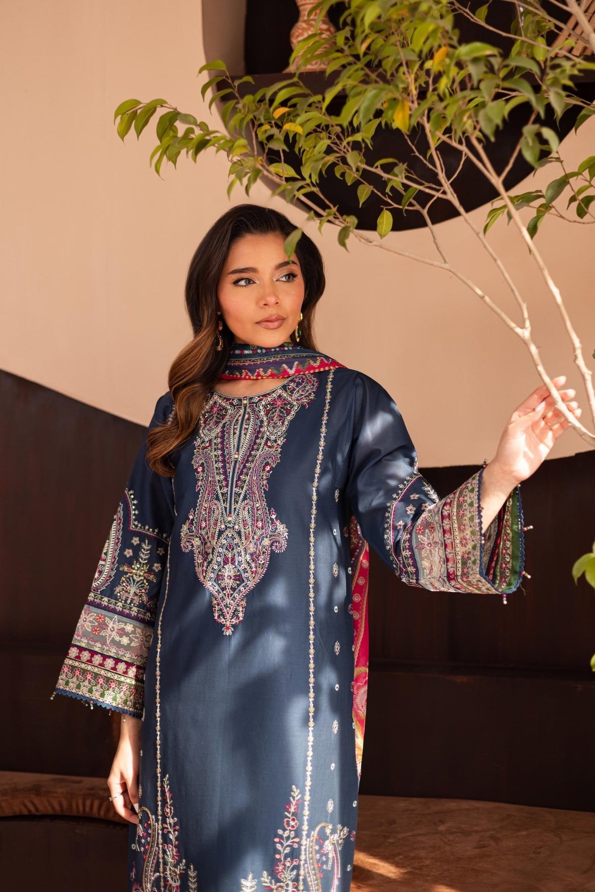 Batik | Kai Formals | Cyan-Brand:Batik-Type:Ladies Clothes-Navy Blue-Lawn-House of Maryam- Buy in UK, USA