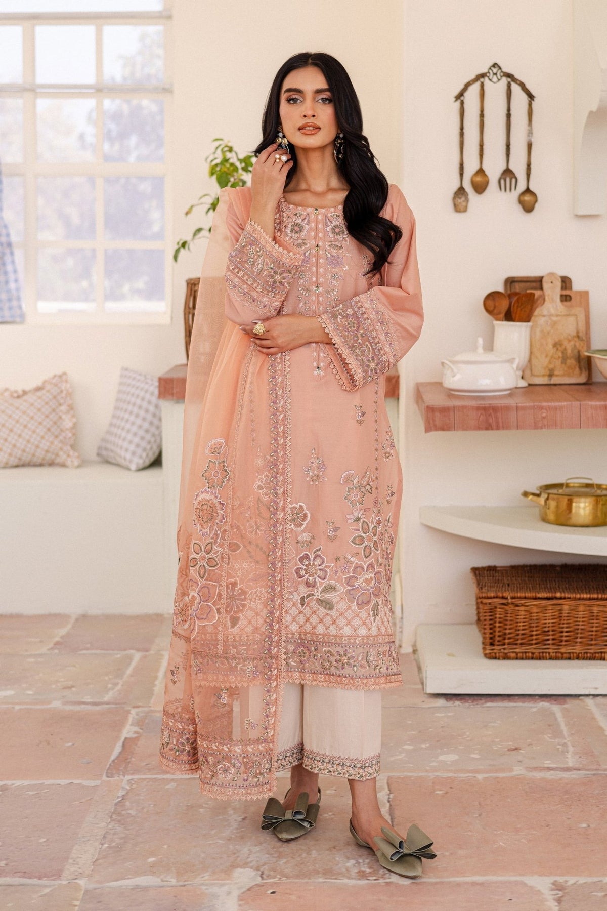 Batik | Kai Formals | Joye-Brand:Batik-Type:Ladies Clothes-Pale Peach-Lawn-House of Maryam- Buy in UK, USA