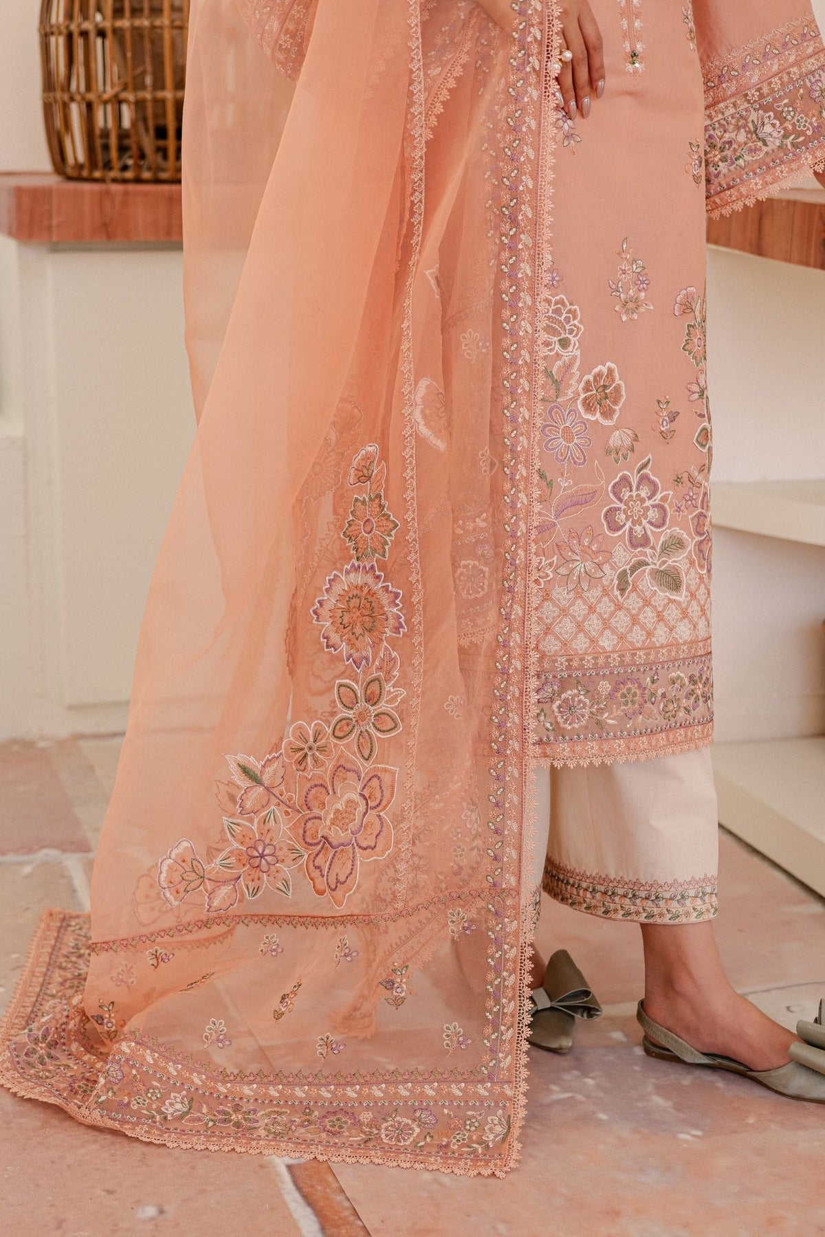 Batik | Kai Formals | Joye-Brand:Batik-Type:Ladies Clothes-Pale Peach-Lawn-House of Maryam- Buy in UK, USA