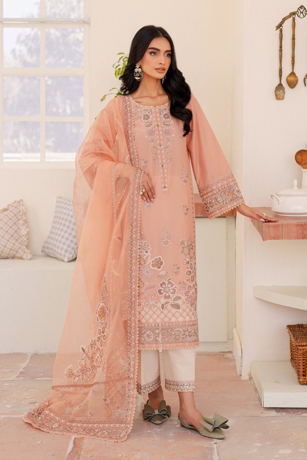 Batik | Kai Formals | Joye-Brand:Batik-Type:Ladies Clothes-Pale Peach-Lawn-House of Maryam- Buy in UK, USA