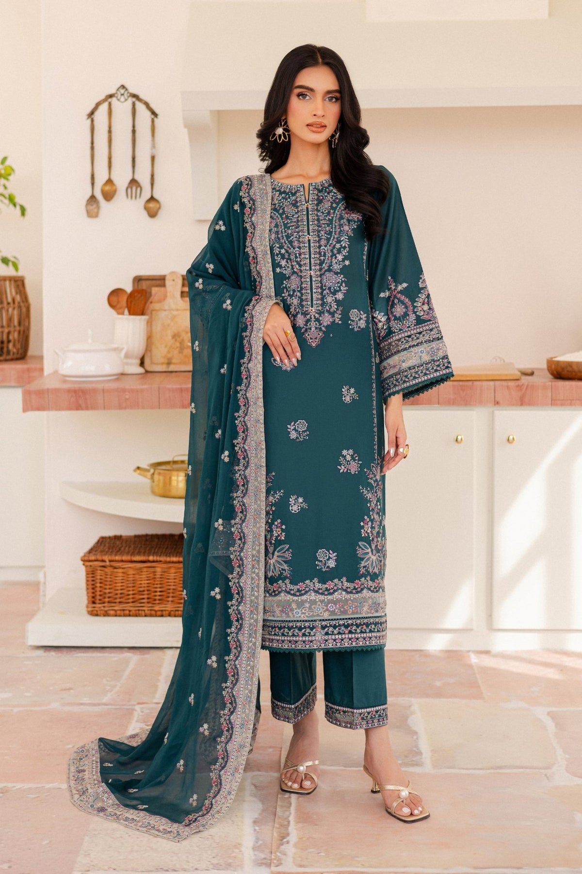 Batik | Kai Formals | Leal-Brand:Batik-Type:Ladies Clothes-Teal Green-Lawn-House of Maryam- Buy in UK, USA