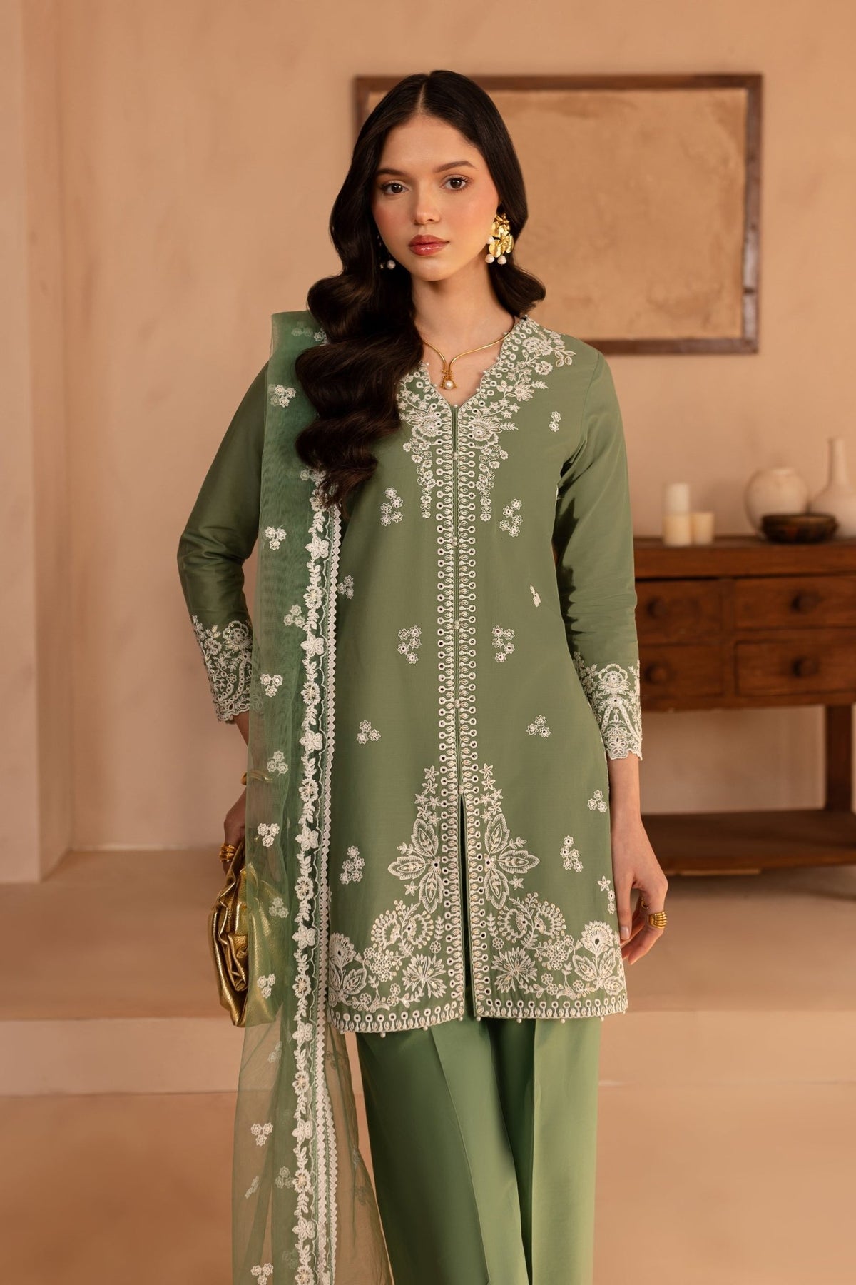 Batik | Kai Formals | Miro-Brand:Batik-Type:Ladies Clothes-Pastel Green-Lawn-House of Maryam- Buy in UK, USA