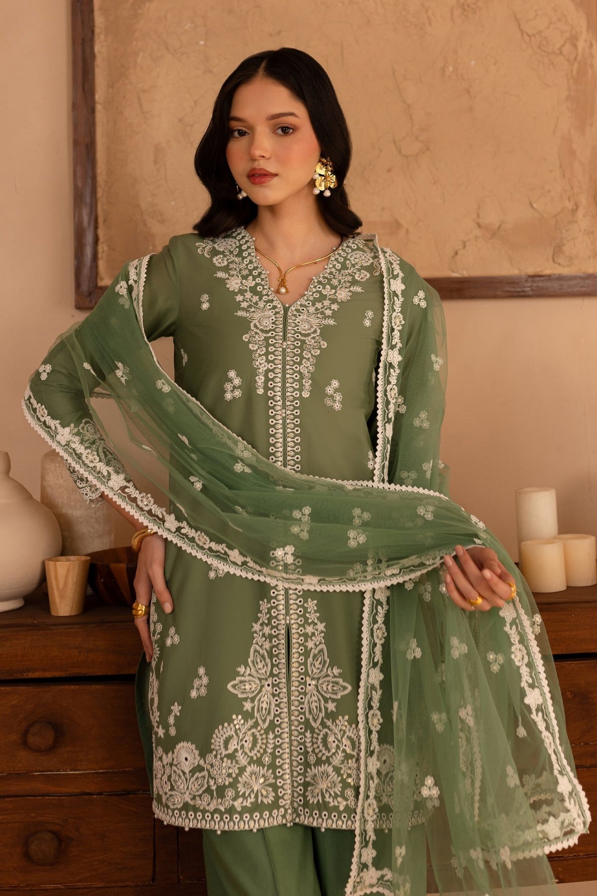 Batik | Kai Formals | Miro-Brand:Batik-Type:Ladies Clothes-Pastel Green-Lawn-House of Maryam- Buy in UK, USA