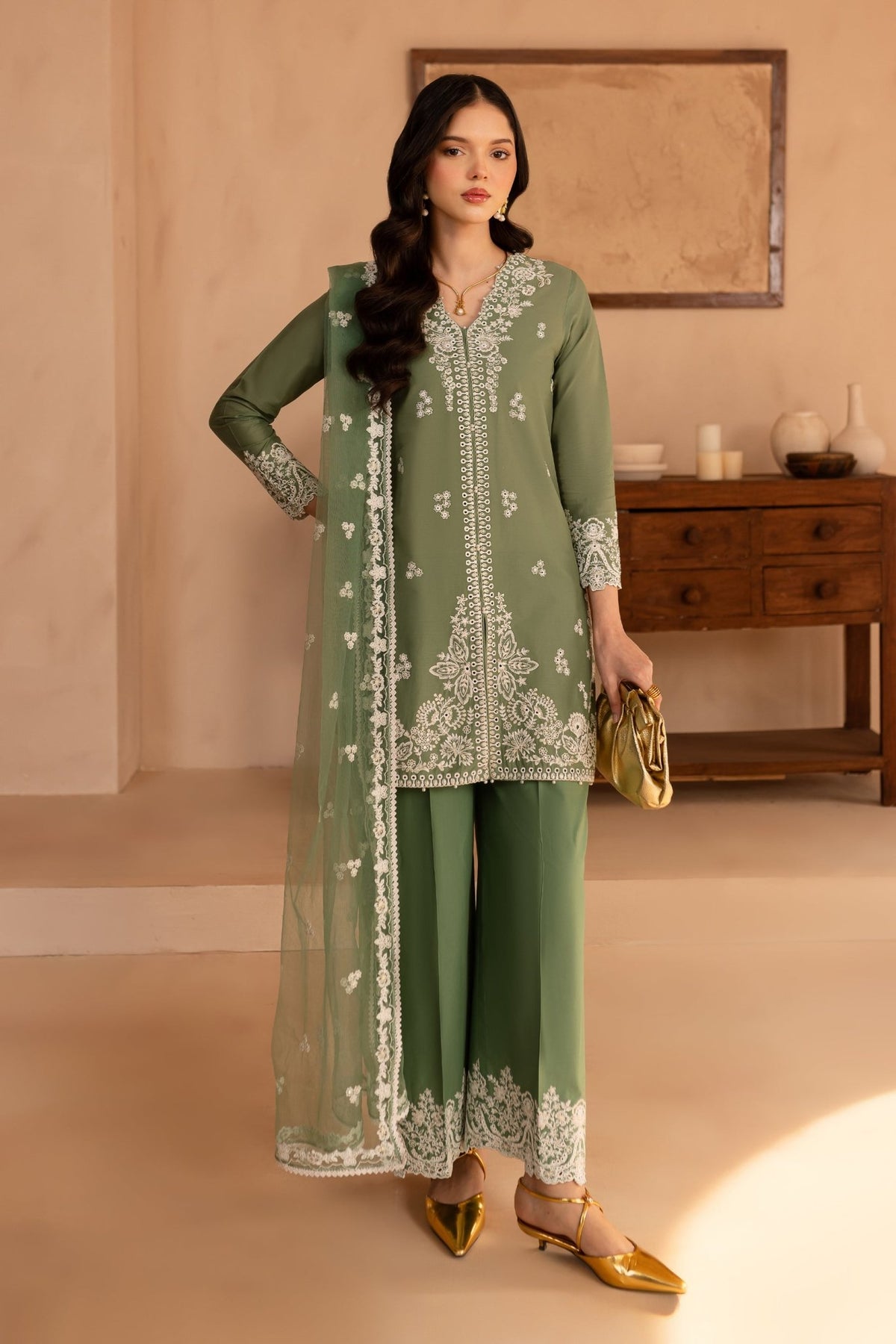 Batik | Kai Formals | Miro-Brand:Batik-Type:Ladies Clothes-Pastel Green-Lawn-House of Maryam- Buy in UK, USA