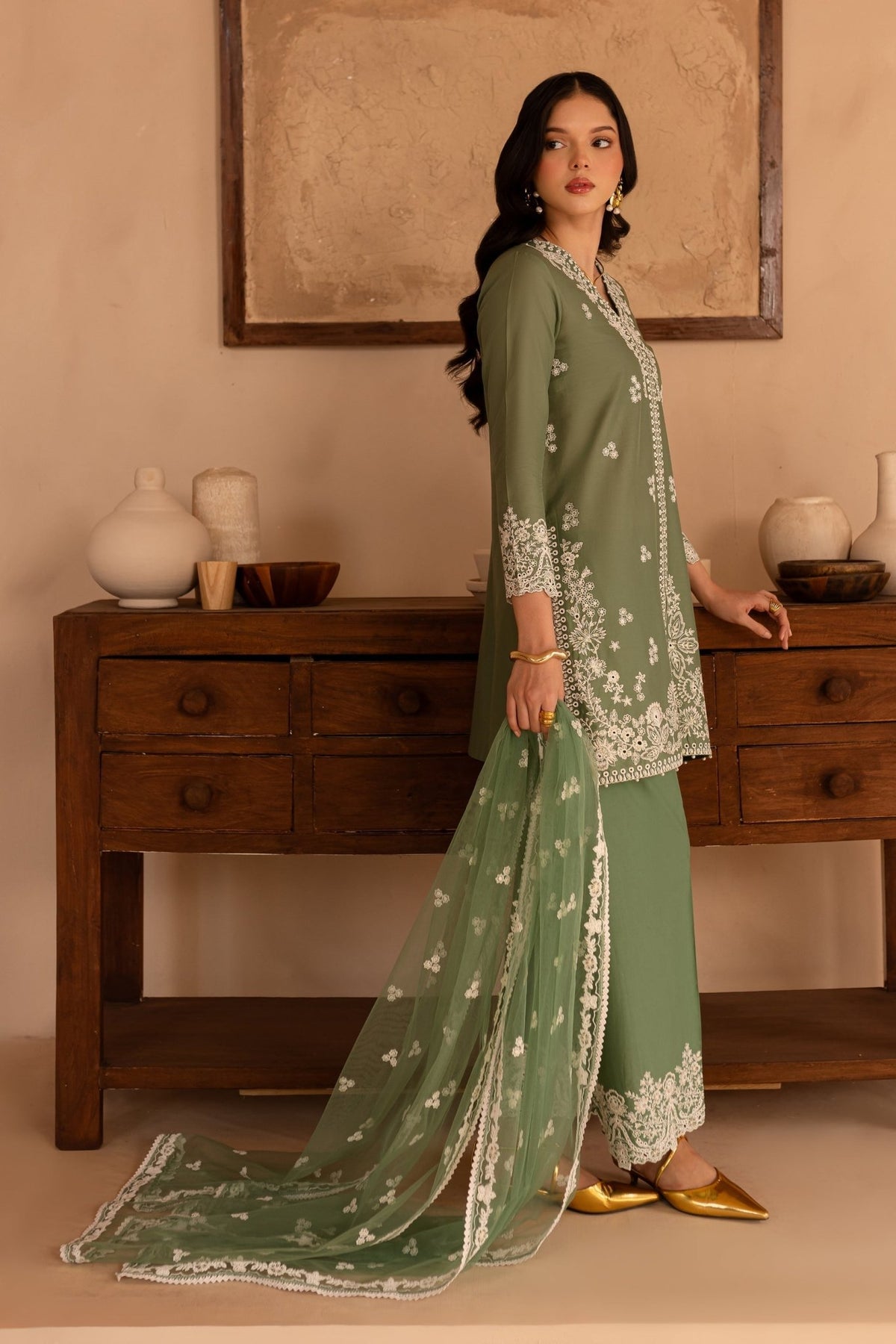 Batik | Kai Formals | Miro-Brand:Batik-Type:Ladies Clothes-Pastel Green-Lawn-House of Maryam- Buy in UK, USA