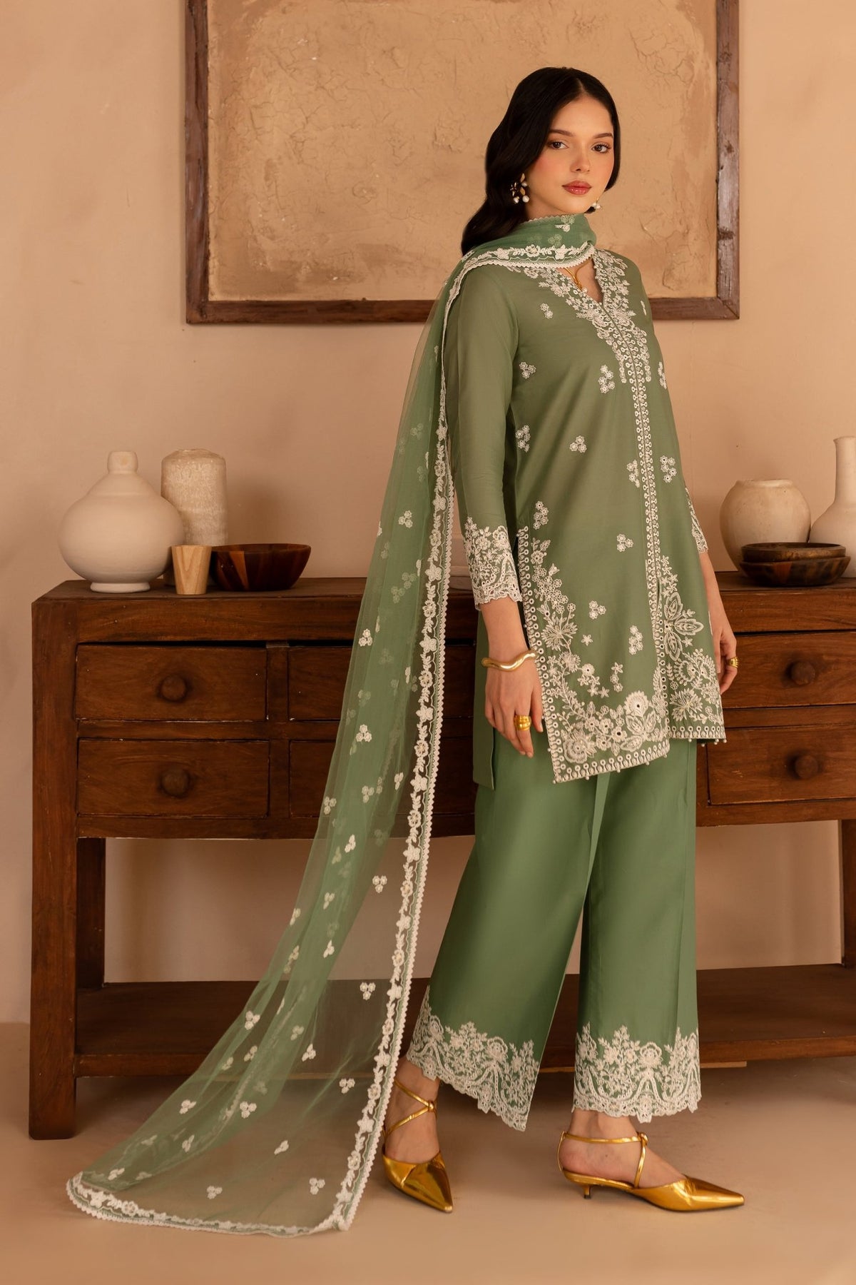 Batik | Kai Formals | Miro-Brand:Batik-Type:Ladies Clothes-Pastel Green-Lawn-House of Maryam- Buy in UK, USA