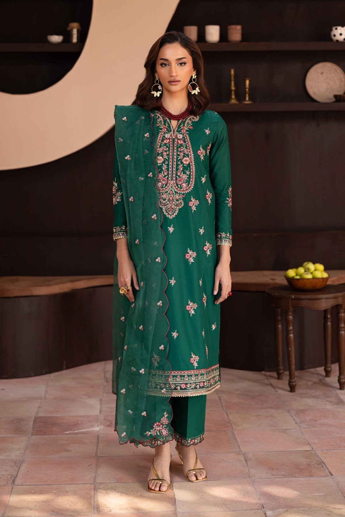 Batik | Kai Formals | Myra-Brand:Batik-Type:Ladies Clothes-Teal Green-Lawn-House of Maryam- Buy in UK, USA