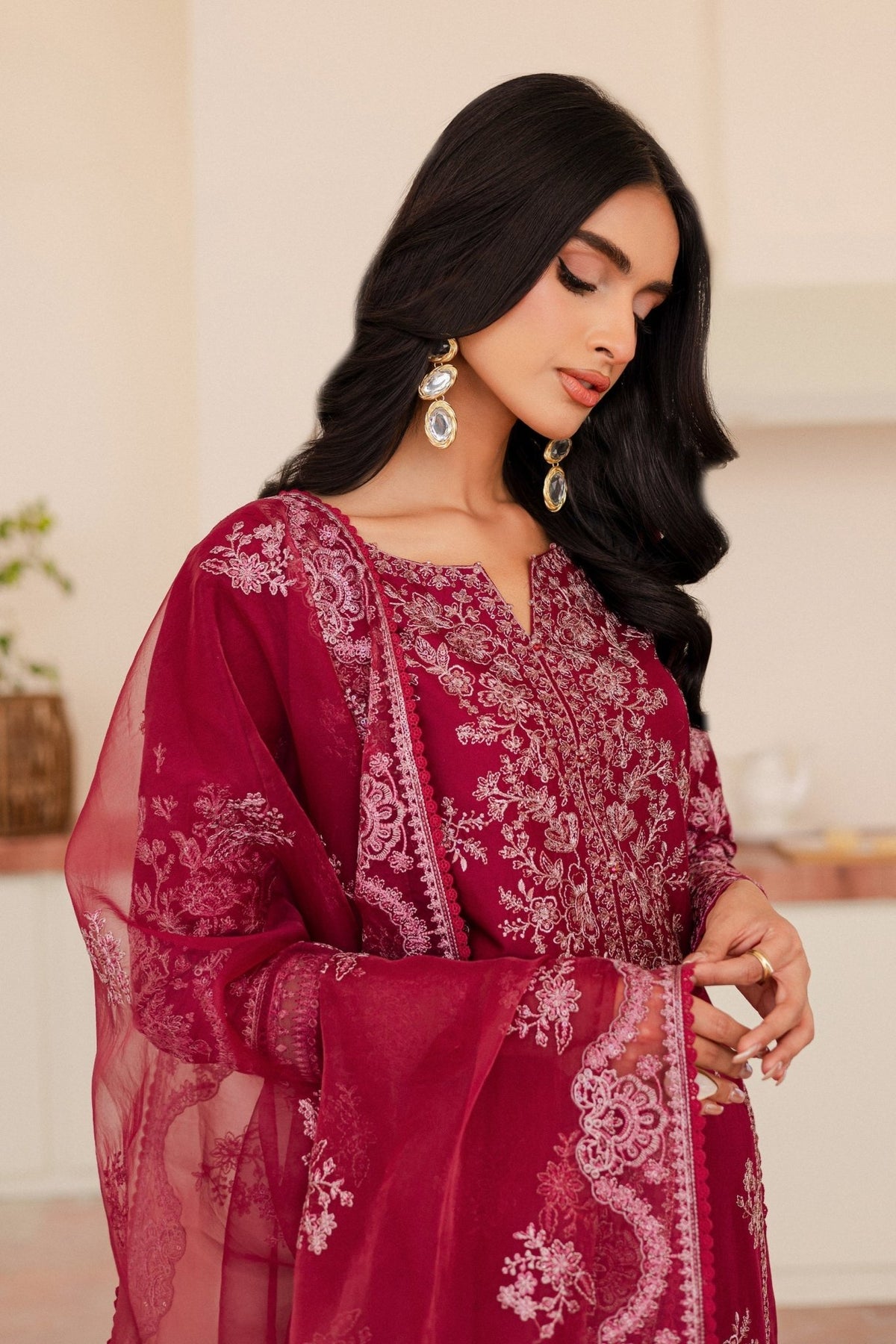 Batik | Kai Formals | Octafrey-Brand:Batik-Type:Ladies Clothes-Maroon-Lawn-House of Maryam- Buy in UK, USA