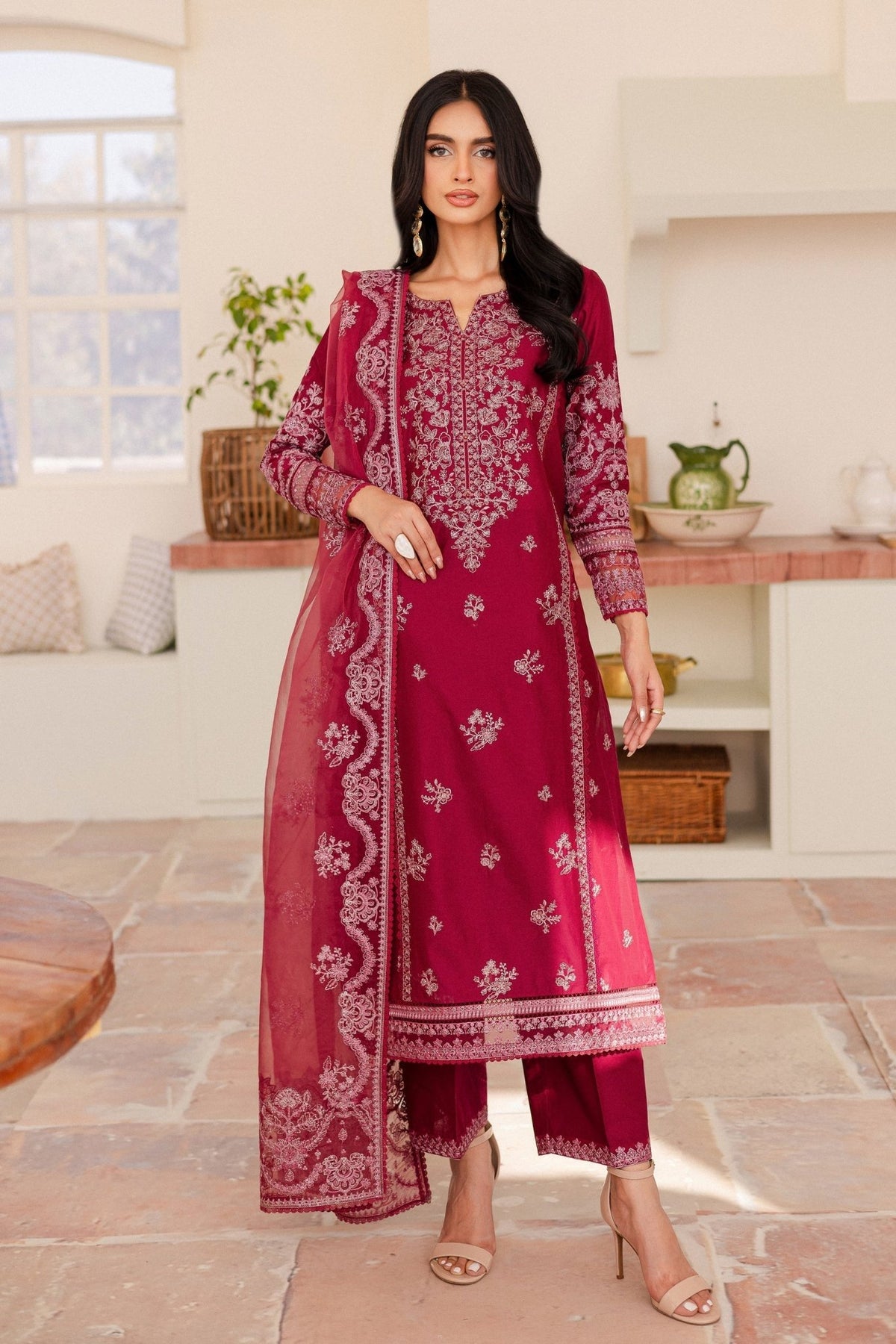 Batik | Kai Formals | Octafrey-Brand:Batik-Type:Ladies Clothes-Maroon-Lawn-House of Maryam- Buy in UK, USA