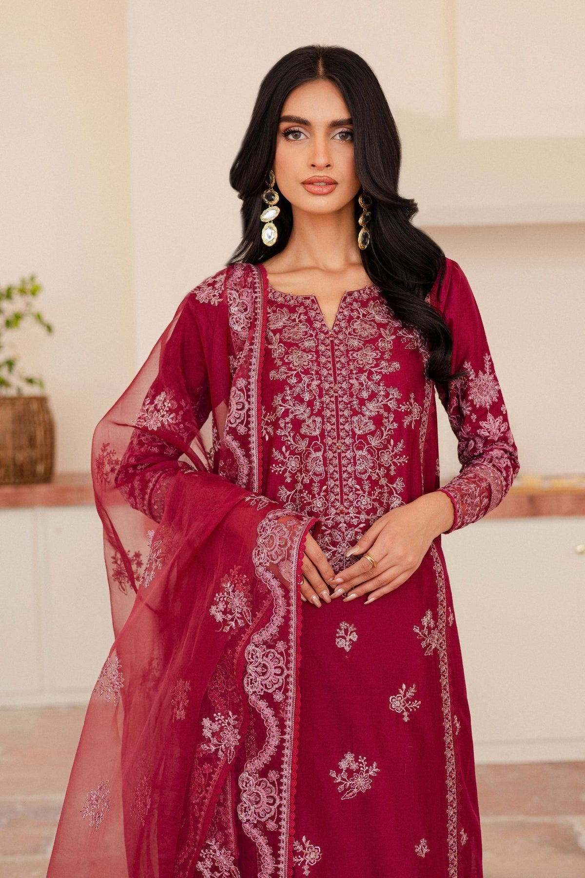 Batik | Kai Formals | Octafrey-Brand:Batik-Type:Ladies Clothes-Maroon-Lawn-House of Maryam- Buy in UK, USA