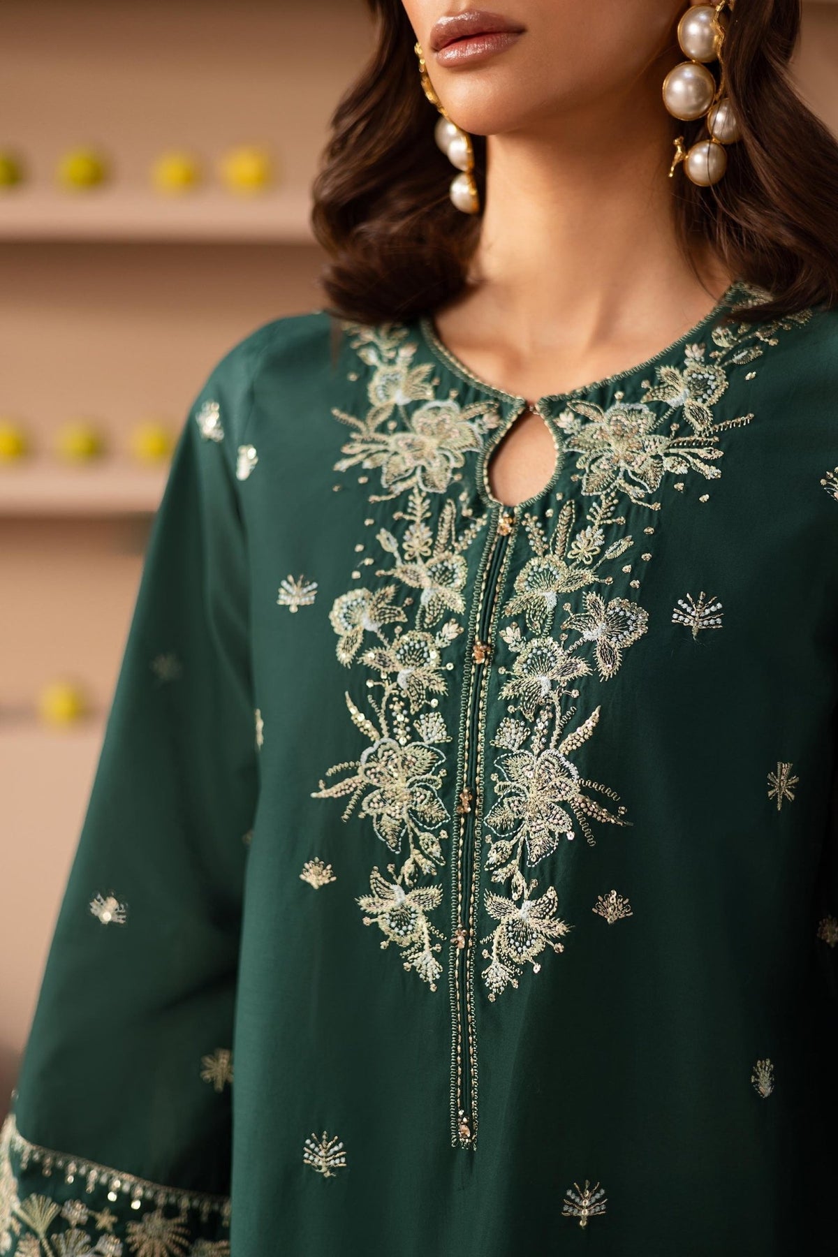 Batik | Kai Formals |Yasha-Brand:Batik-Type:Ladies Clothes-Dark Green-Lawn-House of Maryam- Buy in UK, USA