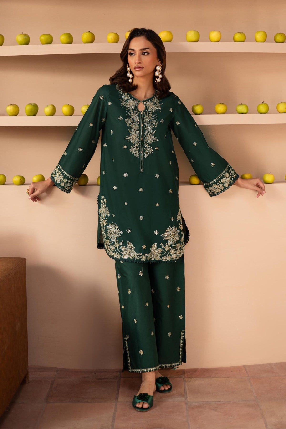 Batik | Kai Formals |Yasha-Brand:Batik-Type:Ladies Clothes-Dark Green-Lawn-House of Maryam- Buy in UK, USA