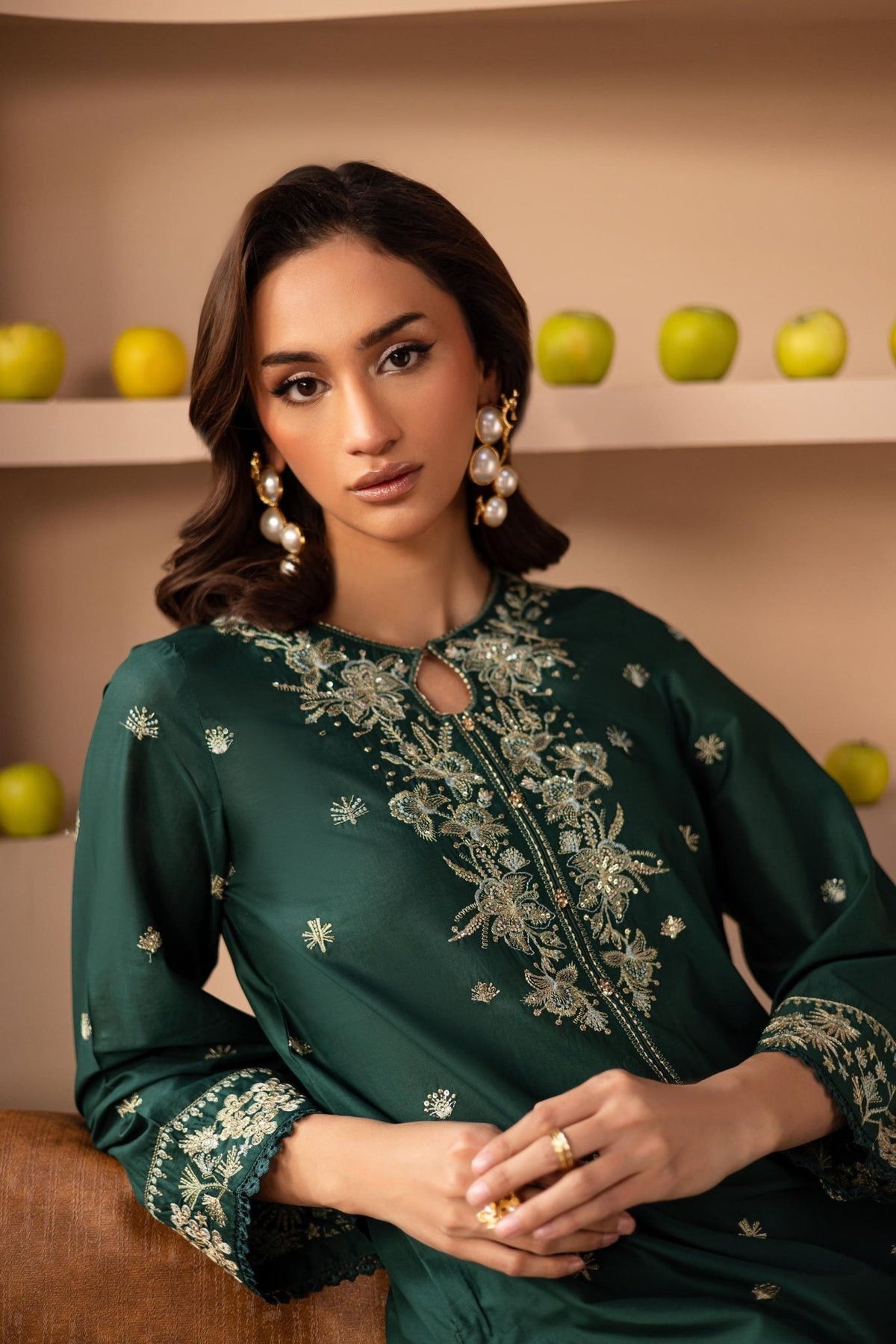 Batik | Kai Formals |Yasha-Brand:Batik-Type:Ladies Clothes-Dark Green-Lawn-House of Maryam- Buy in UK, USA