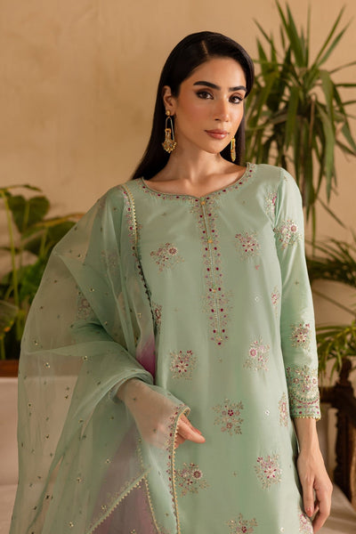 Batik | Nyra Embroidered Summer Solids | Amawas-Brand:Batik-Type:Ladies Clothes-Mint Green-Lawn-House of Maryam- Buy in UK, USA