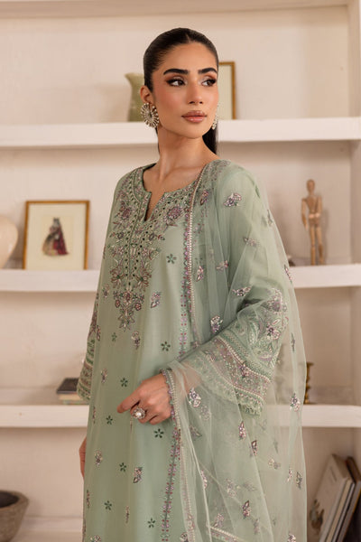 Batik | Nyra Embroidered Summer Solids | Arzou-Brand:Batik-Type:Ladies Clothes-Mint Green-Lawn-House of Maryam- Buy in UK, USA