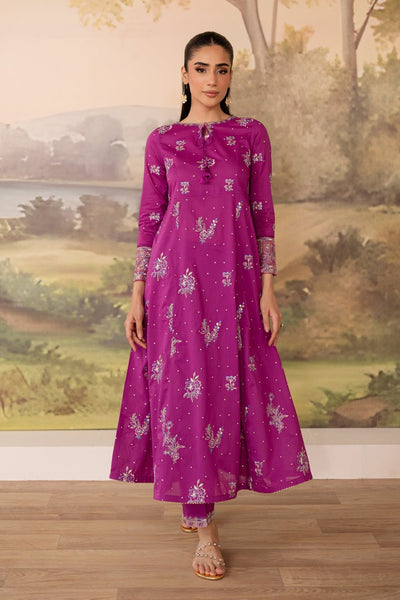 Batik | Nyra Embroidered Summer Solids | Mehlam-Brand:Batik-Type:Ladies Clothes-Magenta-Lawn-House of Maryam- Buy in UK, USA