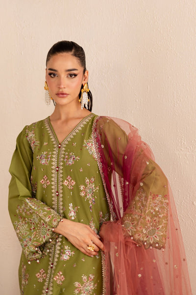 Batik | Nyra Embroidered Summer Solids | Slush-Brand:Batik-Type:Ladies Clothes-Apple Green-Lawn-House of Maryam- Buy in UK, USA