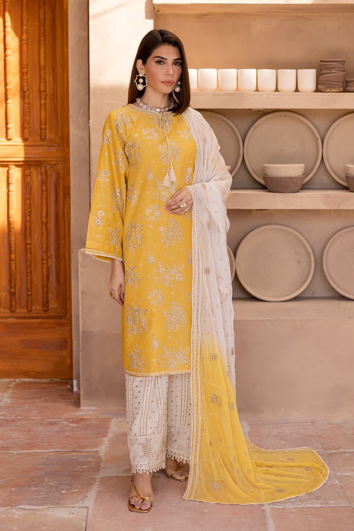 Batik | Ophelia Luxury Pret | Aliea-Brand:Batik-Type:Ladies Clothes-Yellow-Pima Lawn-House of Maryam- Buy in UK, USA
