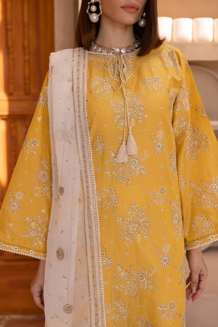 Batik | Ophelia Luxury Pret | Aliea-Brand:Batik-Type:Ladies Clothes-Yellow-Pima Lawn-House of Maryam- Buy in UK, USA