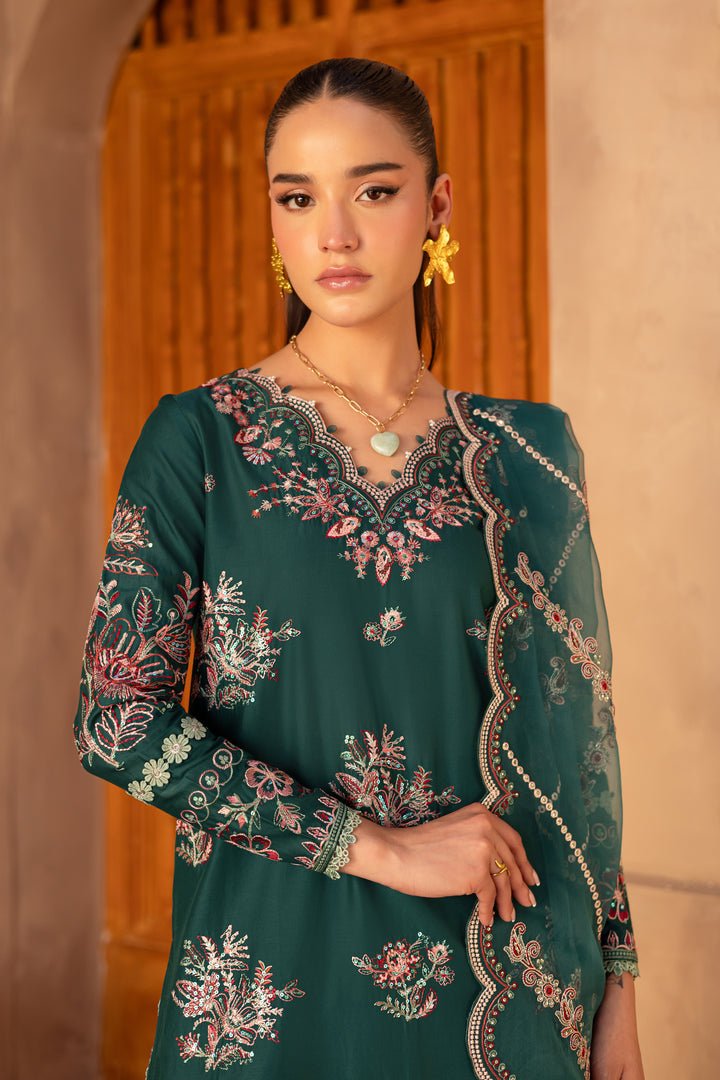 Batik | Ophelia Luxury Pret | Amaya-Brand:Batik-Type:Ladies Clothes-Dark Green-Pima Lawn-House of Maryam- Buy in UK, USA