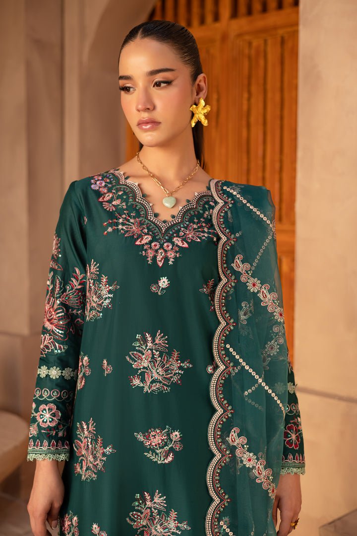 Batik | Ophelia Luxury Pret | Amaya-Brand:Batik-Type:Ladies Clothes-Dark Green-Pima Lawn-House of Maryam- Buy in UK, USA