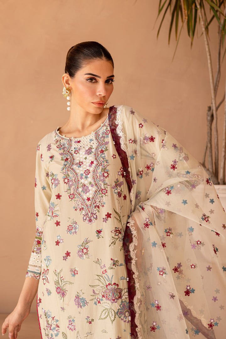 Batik | Ophelia Luxury Pret | Amiraa-Brand:Batik-Type:Ladies Clothes-Beige-Pima Lawn-House of Maryam- Buy in UK, USA
