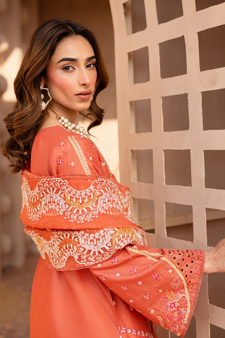 Batik | Ophelia Luxury Pret | Ashnah-Brand:Batik-Type:Ladies Clothes-Pinkish Orange-Lawn-House of Maryam- Buy in UK, USA