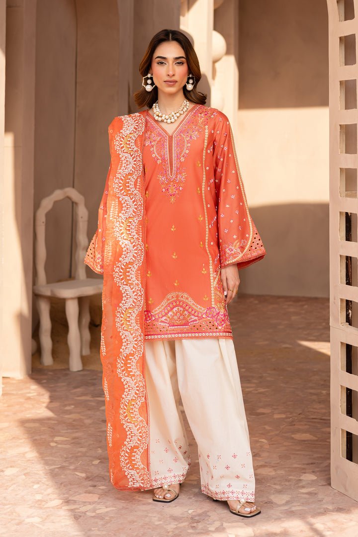 Batik | Ophelia Luxury Pret | Ashnah-Brand:Batik-Type:Ladies Clothes-Pinkish Orange-Lawn-House of Maryam- Buy in UK, USA