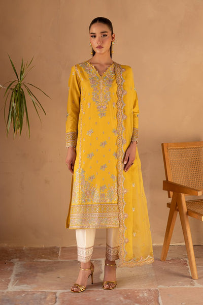Batik | Ophelia Luxury Pret | Aurelia-Brand:Batik-Type:Ladies Clothes-Mustard Yellow-Pima Lawn-House of Maryam- Buy in UK, USA