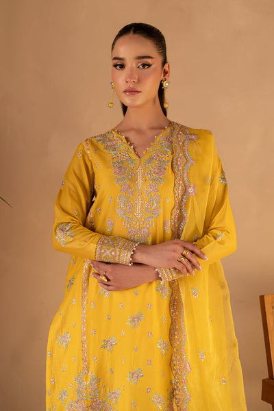 Batik | Ophelia Luxury Pret | Aurelia-Brand:Batik-Type:Ladies Clothes-Mustard Yellow-Pima Lawn-House of Maryam- Buy in UK, USA
