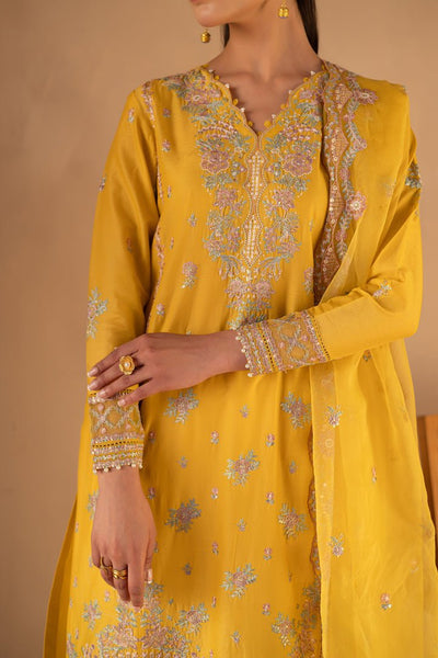 Batik | Ophelia Luxury Pret | Aurelia-Brand:Batik-Type:Ladies Clothes-Mustard Yellow-Pima Lawn-House of Maryam- Buy in UK, USA