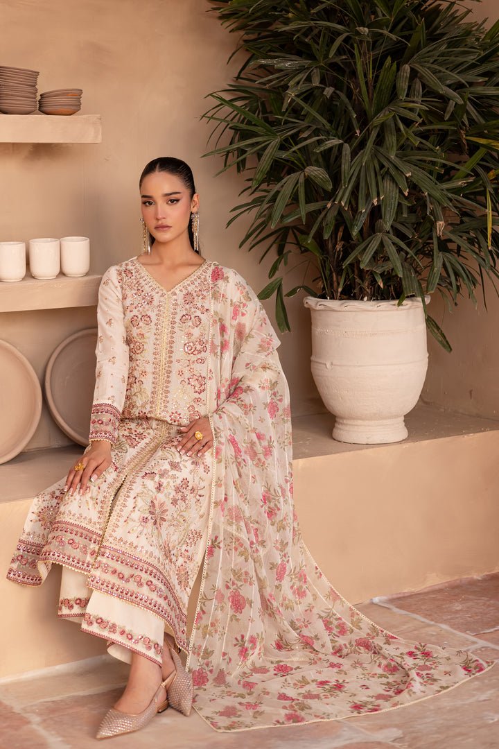 Batik | Ophelia Luxury Pret | Dandelion-Brand:Batik-Type:Ladies Clothes-Off White-Pima Lawn-House of Maryam- Buy in UK, USA