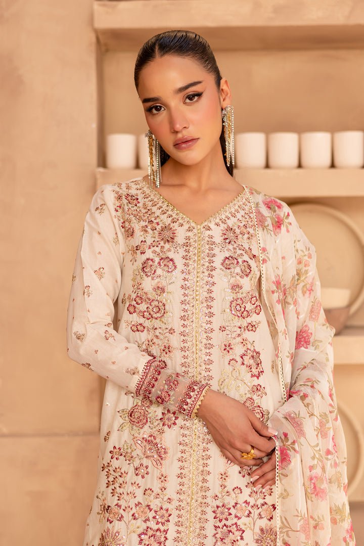 Batik | Ophelia Luxury Pret | Dandelion-Brand:Batik-Type:Ladies Clothes-Off White-Pima Lawn-House of Maryam- Buy in UK, USA