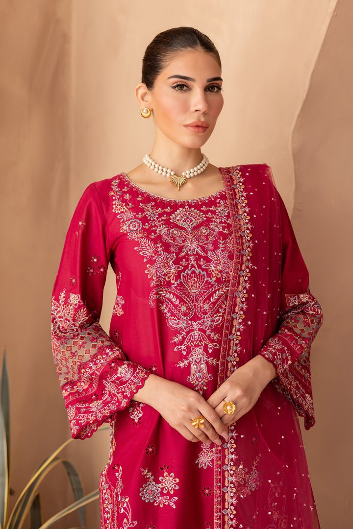 Batik | Ophelia Luxury Pret | Dove-Brand:Batik-Type:Ladies Clothes-Hot Pink-Pima Lawn-House of Maryam- Buy in UK, USA
