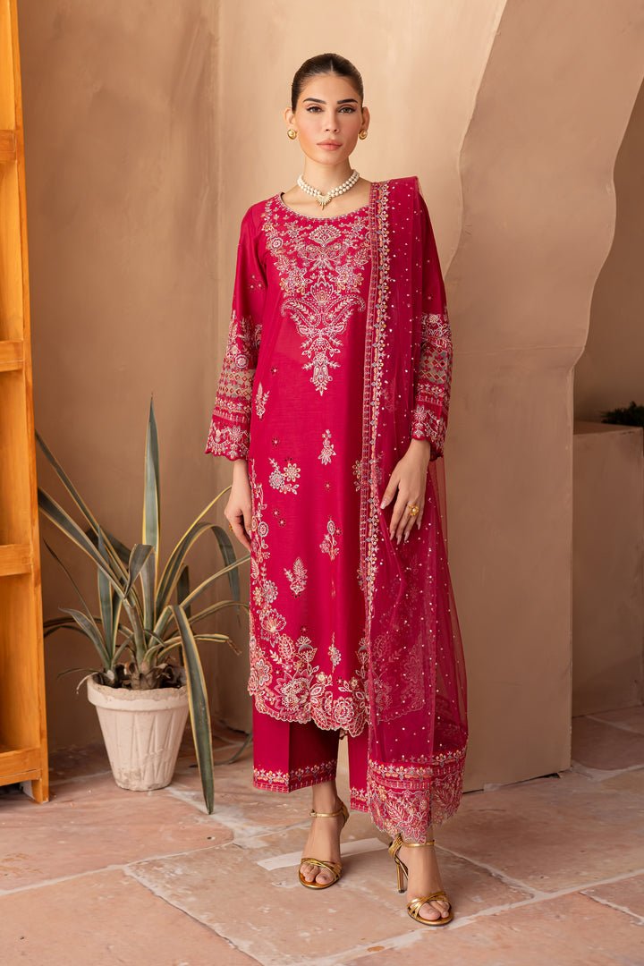 Batik | Ophelia Luxury Pret | Dove-Brand:Batik-Type:Ladies Clothes-Hot Pink-Pima Lawn-House of Maryam- Buy in UK, USA