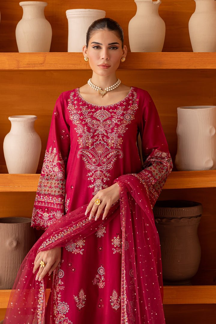 Batik | Ophelia Luxury Pret | Dove-Brand:Batik-Type:Ladies Clothes-Hot Pink-Pima Lawn-House of Maryam- Buy in UK, USA