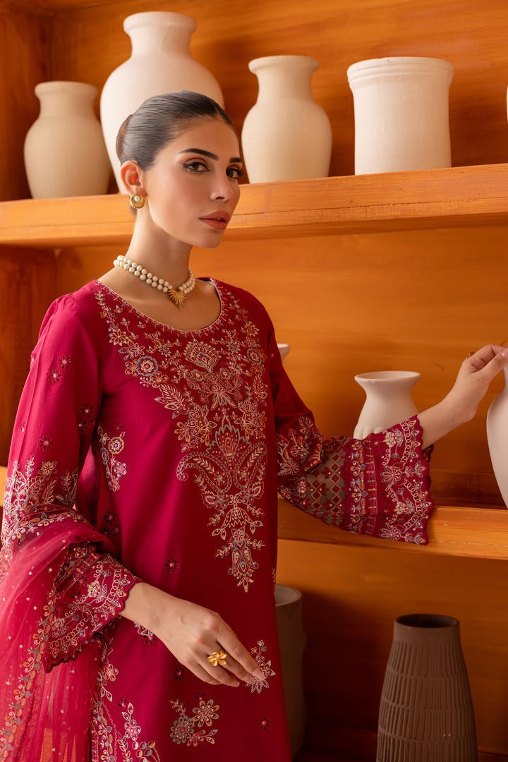 Batik | Ophelia Luxury Pret | Dove-Brand:Batik-Type:Ladies Clothes-Hot Pink-Pima Lawn-House of Maryam- Buy in UK, USA