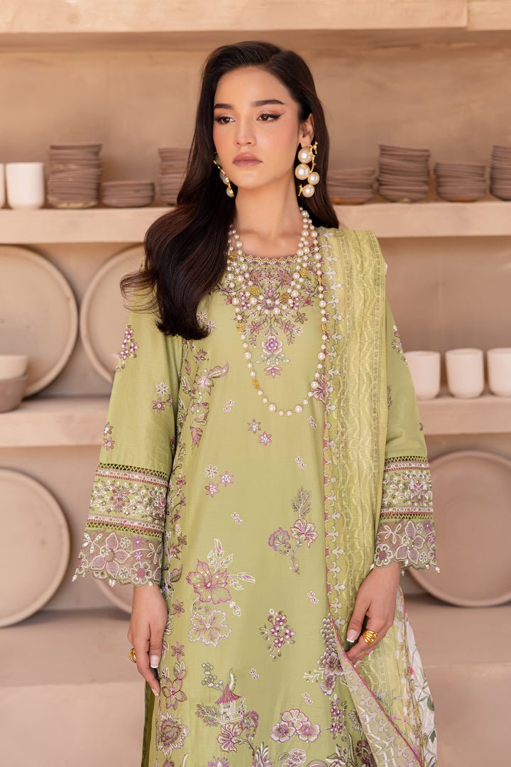 Batik | Ophelia Luxury Pret | Halo-Brand:Batik-Type:Ladies Clothes-Apple Green-Pima Lawn-House of Maryam- Buy in UK, USA
