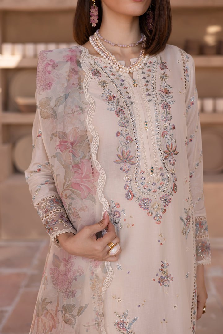Batik | Ophelia Luxury Pret | Lune-Brand:Batik-Type:Ladies Clothes-Off White-Pima Lawn-House of Maryam- Buy in UK, USA