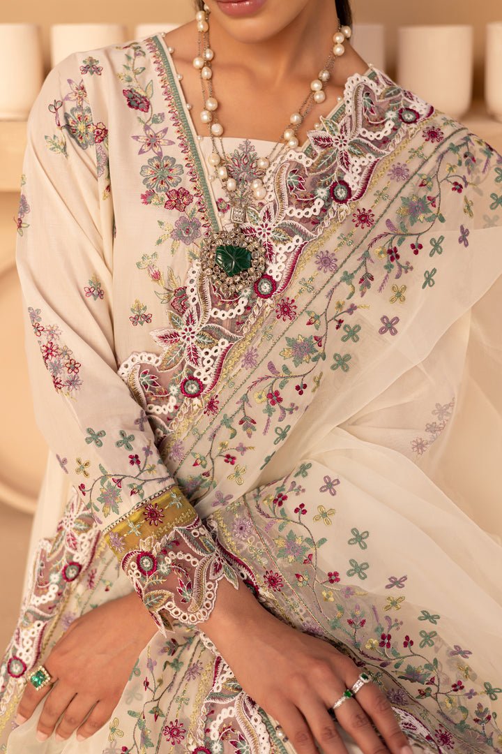 Batik | Ophelia Luxury Pret | Mayhul-Brand:Batik-Type:Ladies Clothes-Off White-Pima Lawn-House of Maryam- Buy in UK, USA
