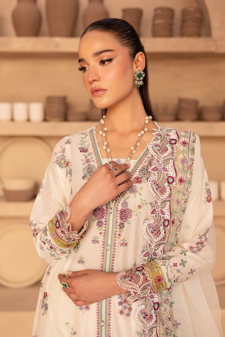 Batik | Ophelia Luxury Pret | Mayhul-Brand:Batik-Type:Ladies Clothes-Off White-Pima Lawn-House of Maryam- Buy in UK, USA