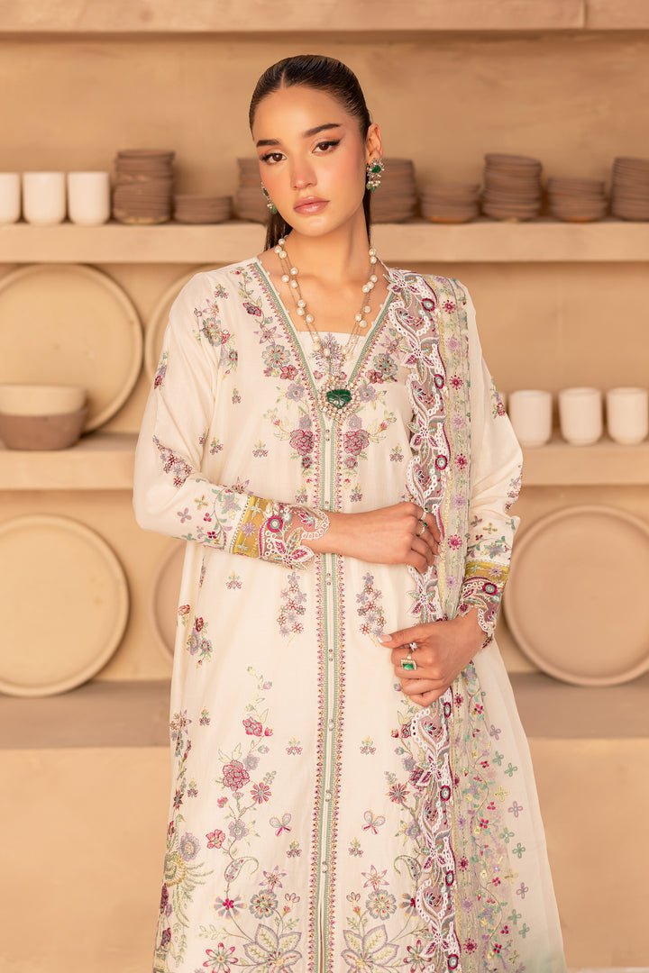 Batik | Ophelia Luxury Pret | Mayhul-Brand:Batik-Type:Ladies Clothes-Off White-Pima Lawn-House of Maryam- Buy in UK, USA