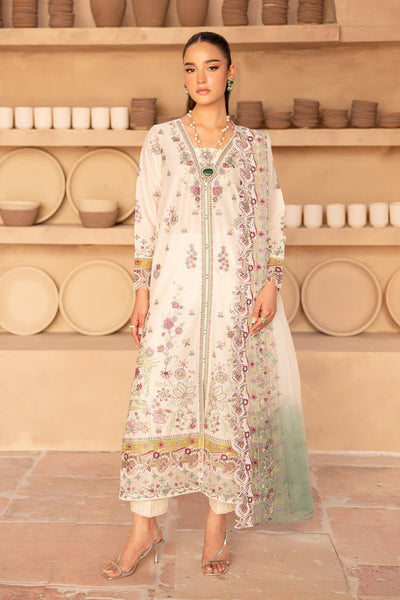 Batik | Ophelia Luxury Pret | Mayhul-Brand:Batik-Type:Ladies Clothes-Off White-Pima Lawn-House of Maryam- Buy in UK, USA