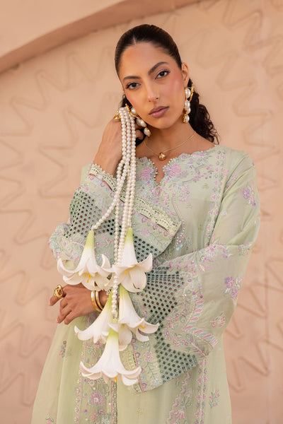 Batik | Ophelia Luxury Pret | Meeral Green-Brand:Batik-Type:Ladies Clothes-Pastel Mint-Pima Lawn-House of Maryam- Buy in UK, USA