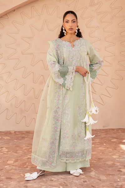 Batik | Ophelia Luxury Pret | Meeral Green-Brand:Batik-Type:Ladies Clothes-Pastel Mint-Pima Lawn-House of Maryam- Buy in UK, USA